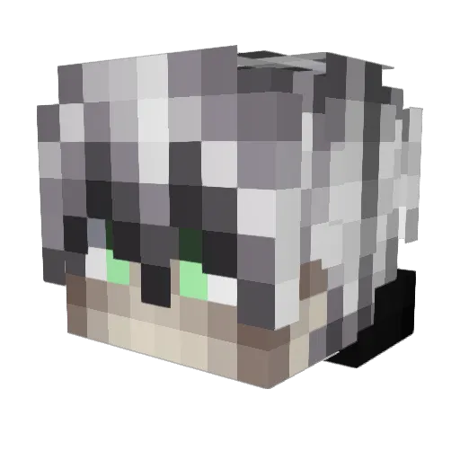 AeroJ Minecraft avatar head, 3D render