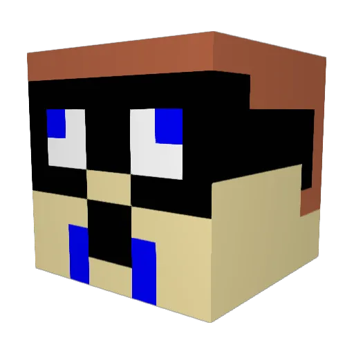 AeroPhysics Minecraft avatar head, 3D render