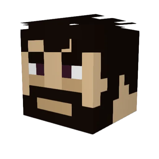 Aerocraft44 Minecraft avatar head, 3D render