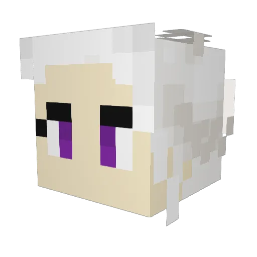 Aeroface Minecraft avatar head, 3D render