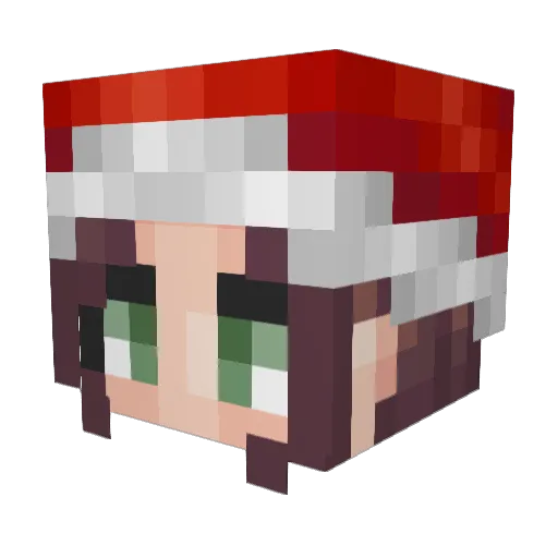 Aerofoil Minecraft avatar head, 3D render