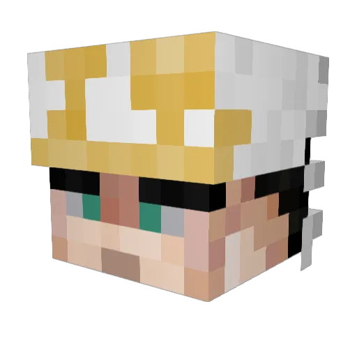Aerohaze Minecraft avatar head, 3D render