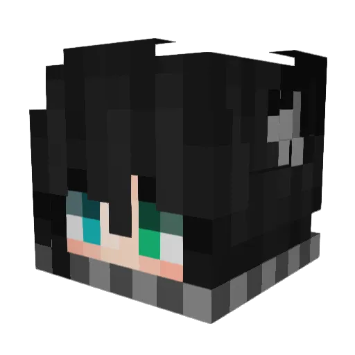 Aerojet Minecraft avatar head, 3D render