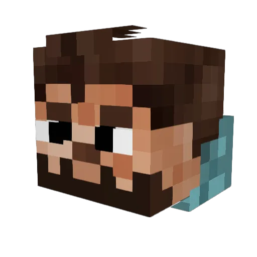 Aeroka Minecraft avatar head, 3D render