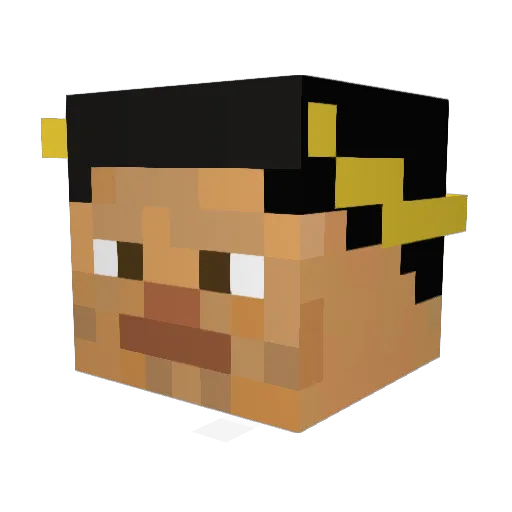 Aeronell Minecraft avatar head, 3D render