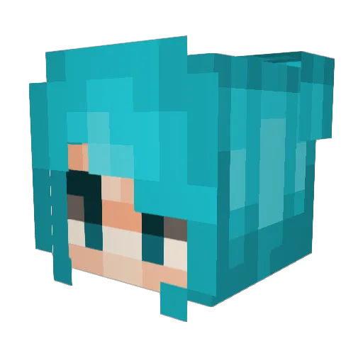 Aeronfir Minecraft avatar head, 3D render