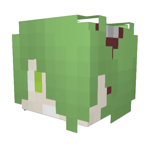 Aerosik Minecraft avatar head, 3D render