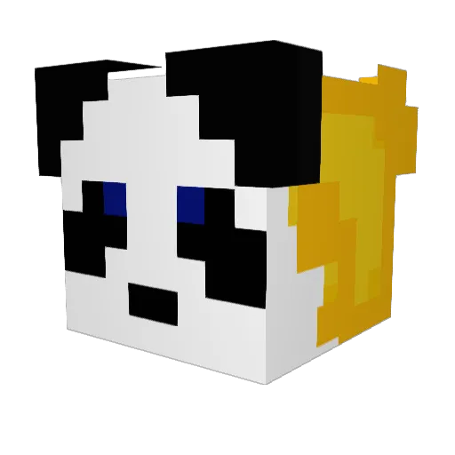 Aerosz Minecraft avatar head, 3D render