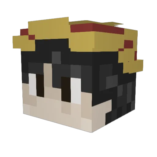 Aerotix Minecraft avatar head, 3D render