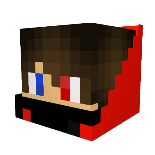 Aerox81 Minecraft avatar head, 3D render