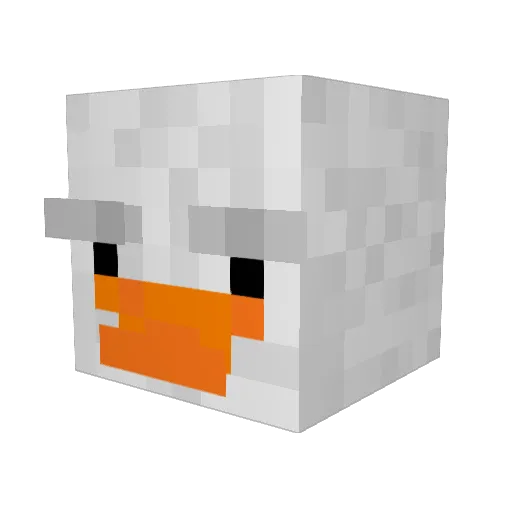 AeroxVFX Minecraft avatar head, 3D render