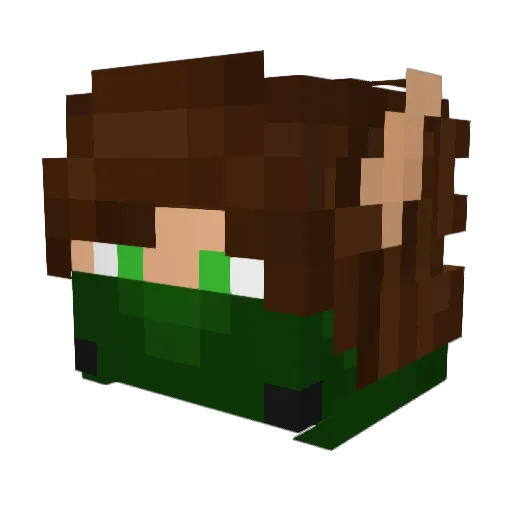 Aeroyascal Minecraft avatar head, 3D render