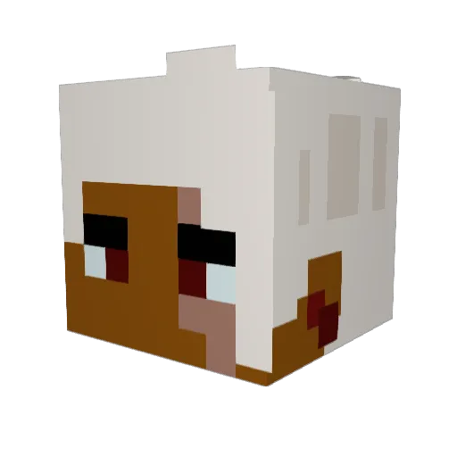 Aerrodan Minecraft avatar head, 3D render