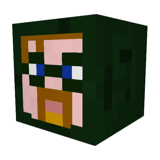 AerrowAce Minecraft avatar head, 3D render