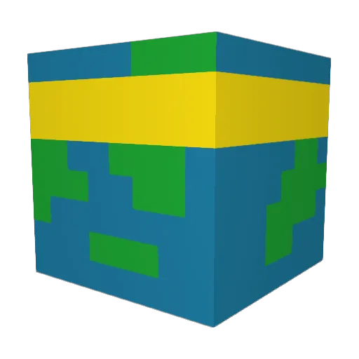 AerthAngle Minecraft avatar head, 3D render
