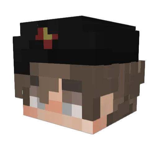 Aerthfael Minecraft avatar head, 3D render