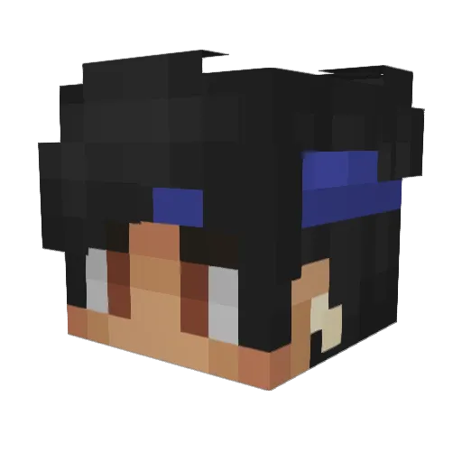 Aerulius Minecraft avatar head, 3D render