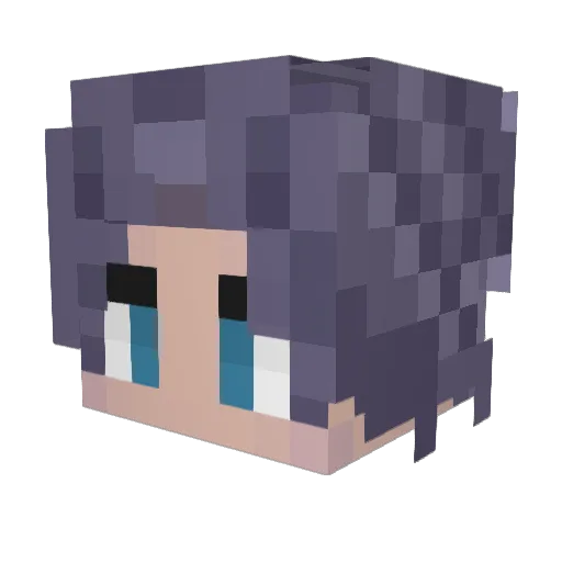 Aeryost Minecraft avatar head, 3D render