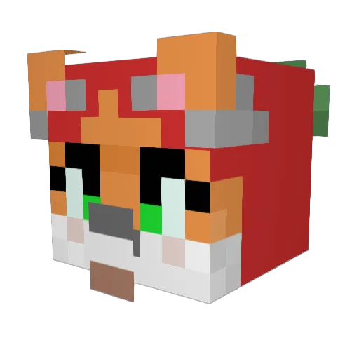 Aesairas Minecraft avatar head, 3D render