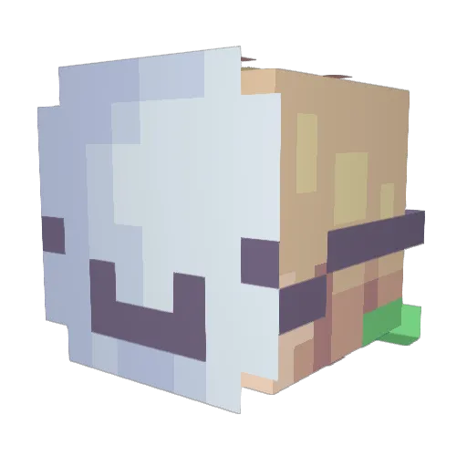 Aeshda Minecraft avatar head, 3D render