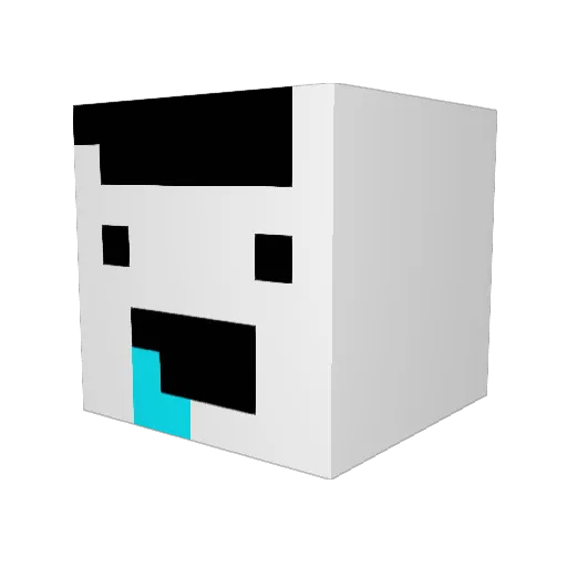 Aeskosk Minecraft avatar head, 3D render