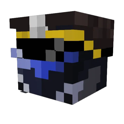 AesonAxolotl Minecraft avatar head, 3D render