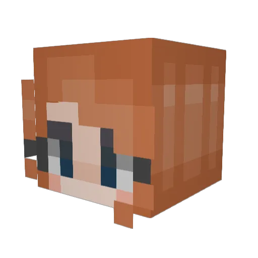 Aesrick Minecraft avatar head, 3D render