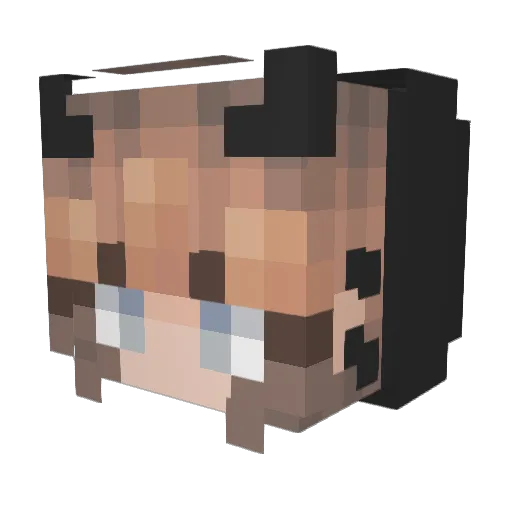 Aestaerry Minecraft avatar head, 3D render