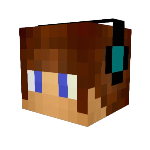 Aestear Minecraft avatar head, 3D render