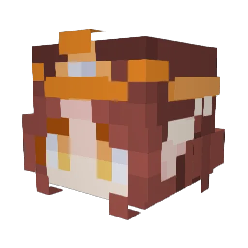 Aesterias Minecraft avatar head, 3D render