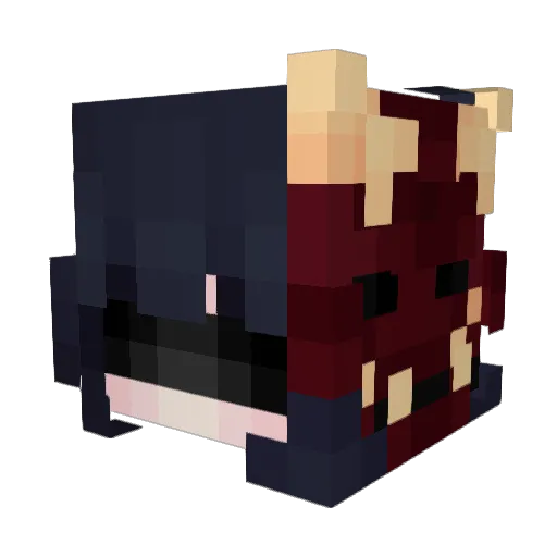 Aestet Minecraft avatar head, 3D render
