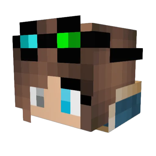 Aestherya Minecraft avatar head, 3D render