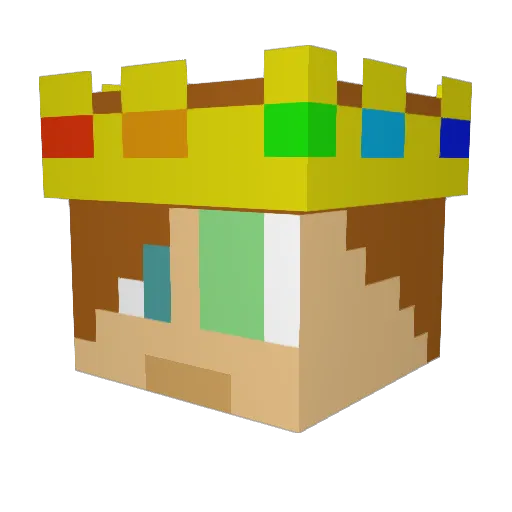AestheticDragon Minecraft avatar head, 3D render