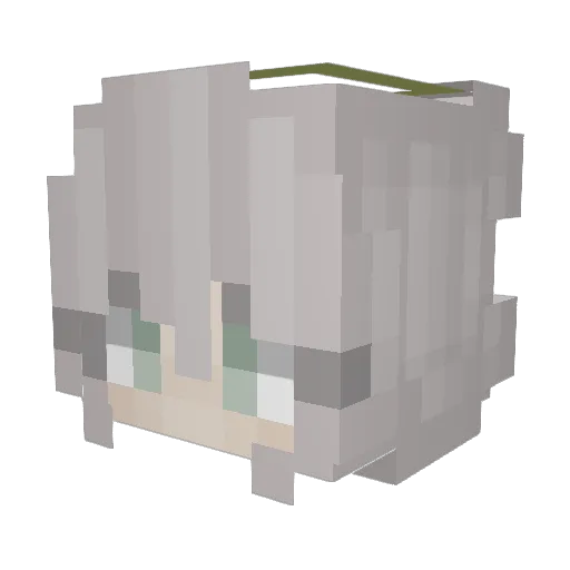 Aesthetlc Minecraft avatar head, 3D render