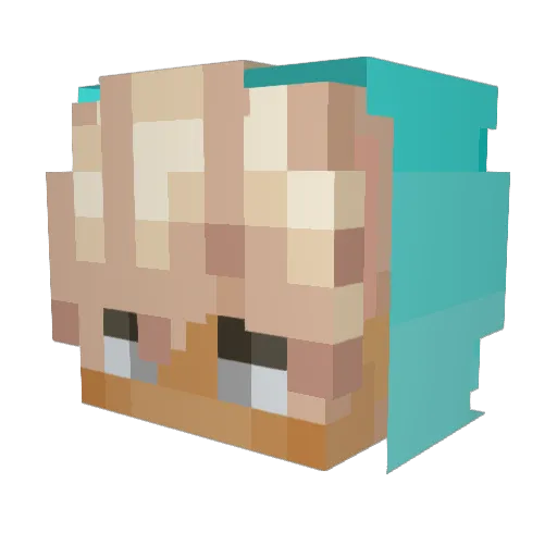 Aestr0 Minecraft avatar head, 3D render