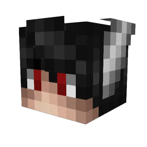 Aestral_ Minecraft avatar head, 3D render