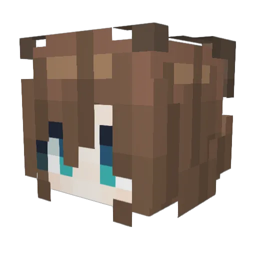 Aet1y Minecraft avatar head, 3D render