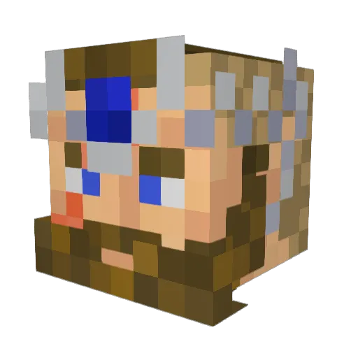 Aetarel Minecraft avatar head, 3D render