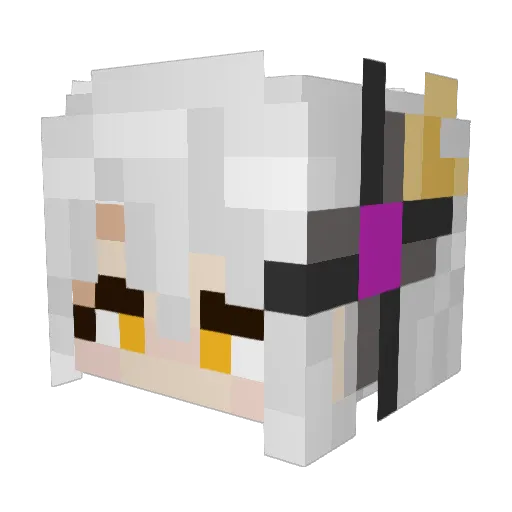AeternaRes Minecraft avatar head, 3D render