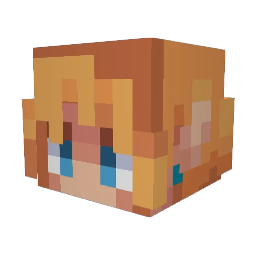 Aeternuum Minecraft avatar head, 3D render