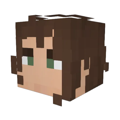 Aethel1805 Minecraft avatar head, 3D render