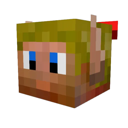 Aethelay Minecraft avatar head, 3D render