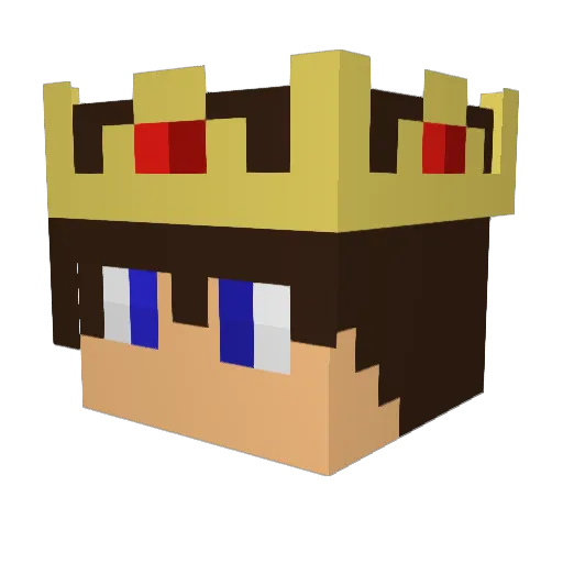 Aethelberht Minecraft avatar head, 3D render