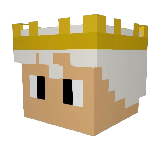 Aethelist Minecraft avatar head, 3D render
