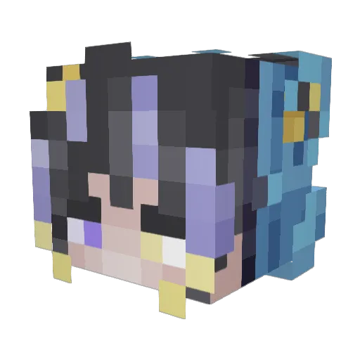 Aethelos Minecraft avatar head, 3D render