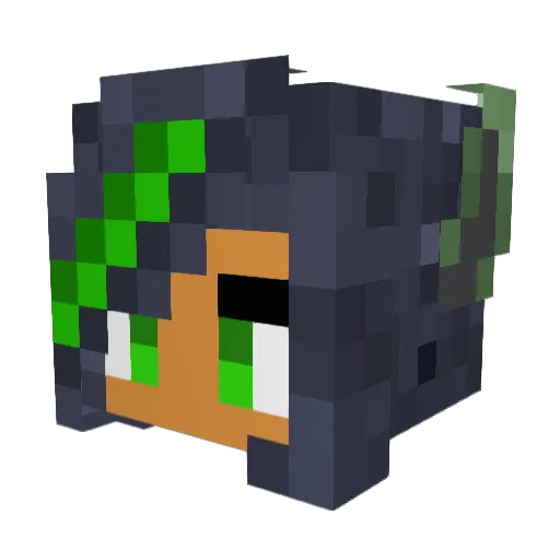Aethenrir Minecraft avatar head, 3D render