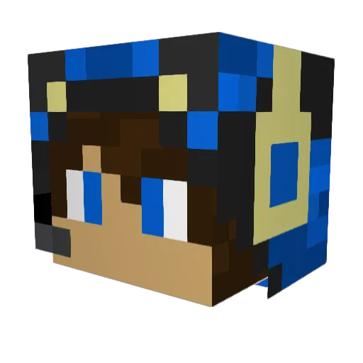 AetherCLion Minecraft avatar head, 3D render