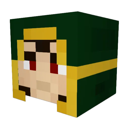 AetherRex Minecraft avatar head, 3D render