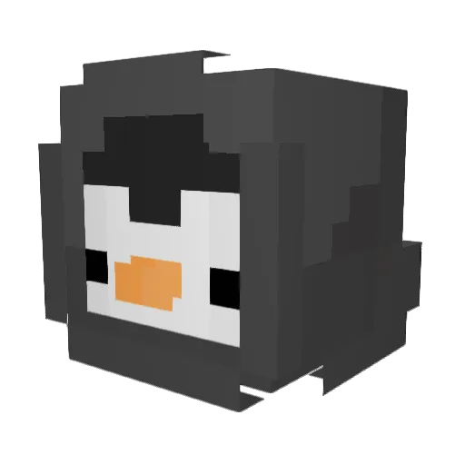Aethercs Minecraft avatar head, 3D render