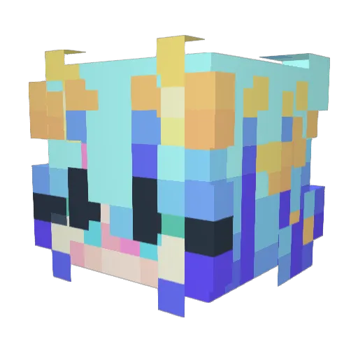 Aethereail Minecraft avatar head, 3D render